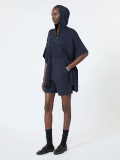 Loose, viscose crêpe cardigan - ULTRAMARINE