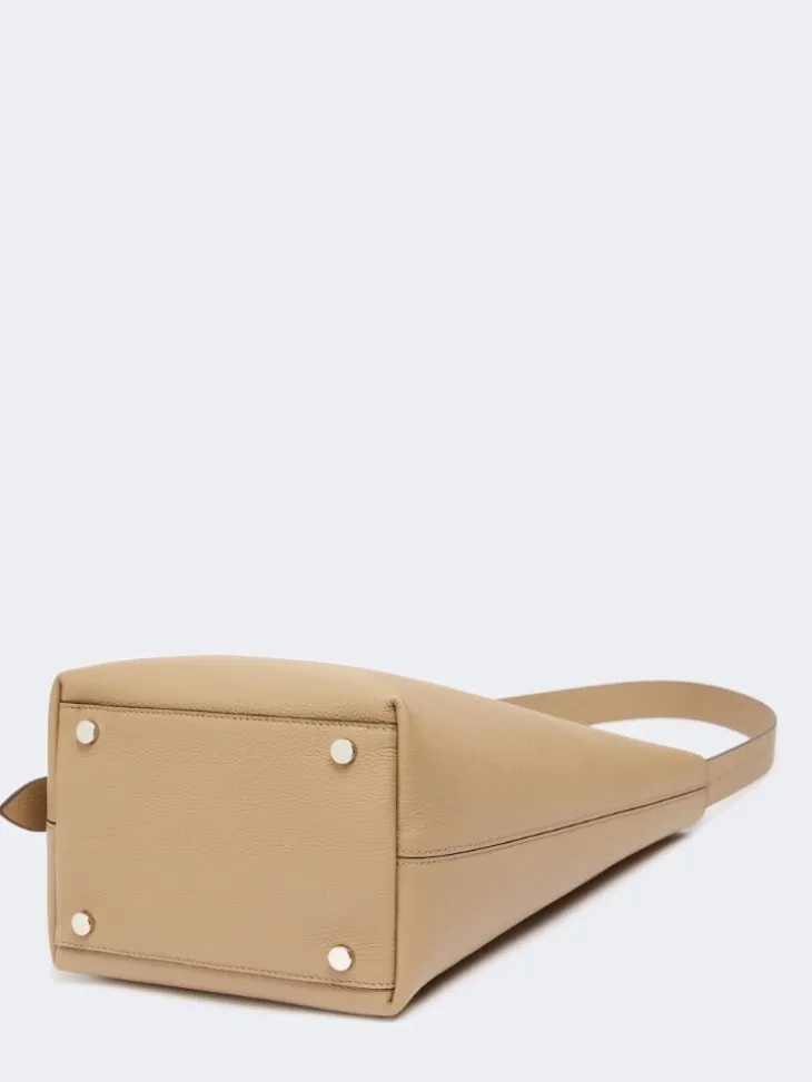 Medium Archetipo leather bag - MUD