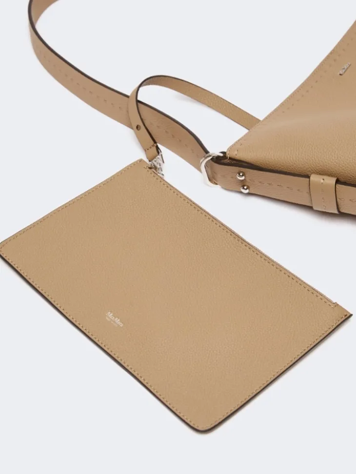 Medium Archetipo leather bag - MUD