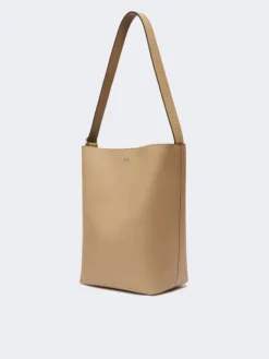 Medium Archetipo leather bag - MUD