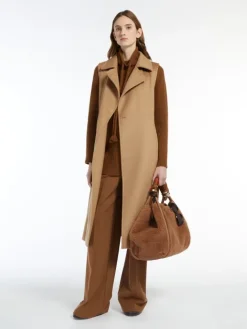 Medium Teddy fabric Marine bag - CAMEL