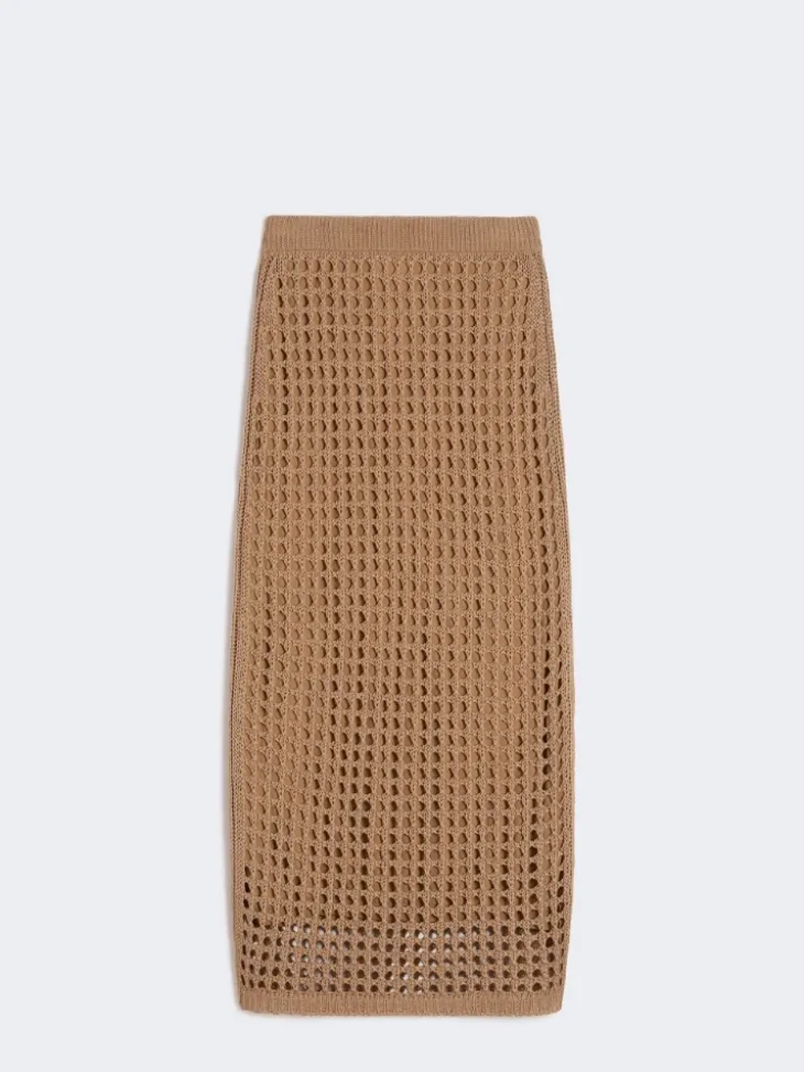 Mesh cotton skirt - DESERT