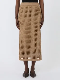 Mesh cotton skirt - DESERT
