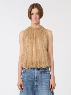 Mesh top with crystals - CAMEL