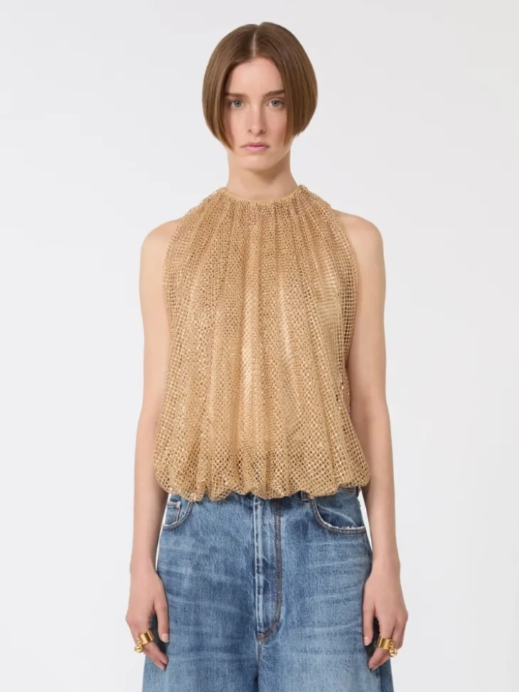 Mesh top with crystals - CAMEL