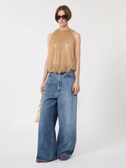 Mesh top with crystals - CAMEL