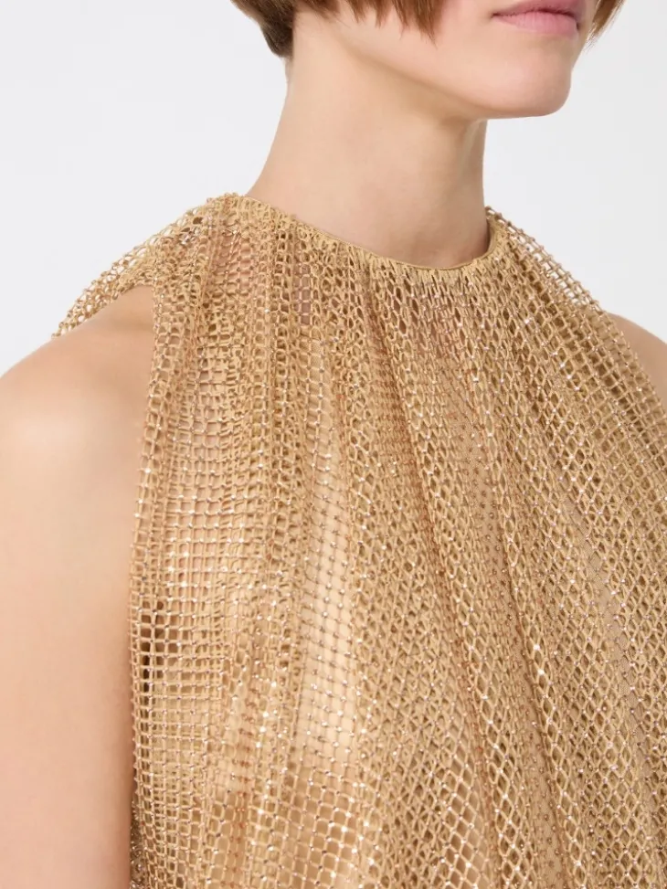 Mesh top with crystals - CAMEL