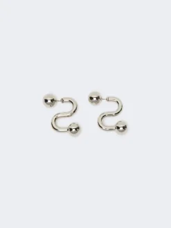 Metallic earrings - SILVER