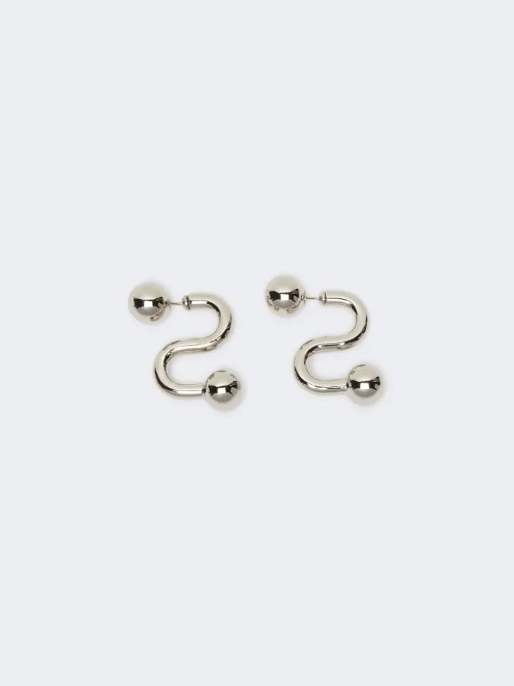Metallic earrings - SILVER