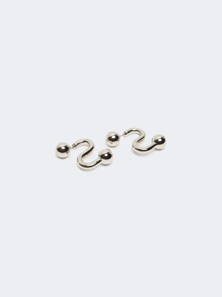 Metallic earrings - SILVER