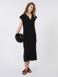 Milano jersey dress - BLACK