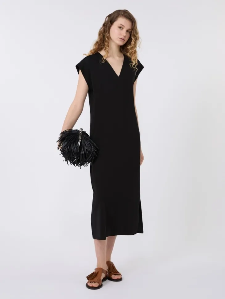 Milano jersey dress - BLACK