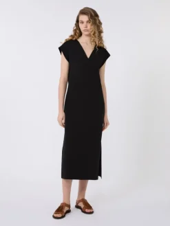 Milano jersey dress - BLACK