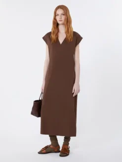 Milano jersey dress - CHOCOLATE