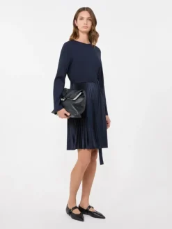 Milano-knit jersey dress - NAVY