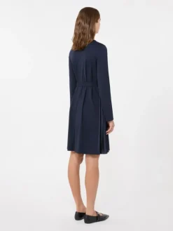 Milano-knit jersey dress - NAVY