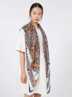 Modal and silk maxi square - ULTRAMARINE