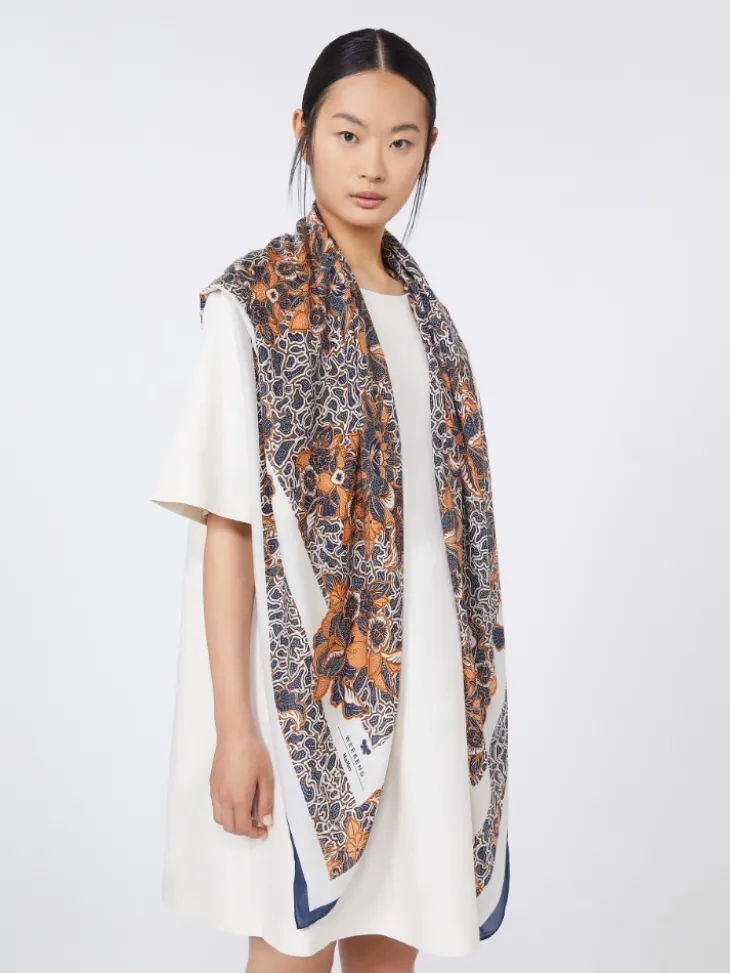 Modal and silk maxi square - ULTRAMARINE