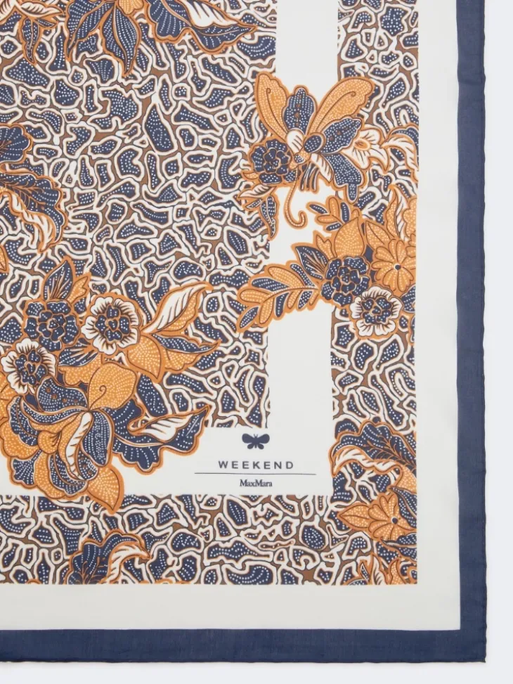 Modal and silk maxi square - ULTRAMARINE
