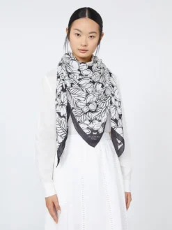 Modal and silk maxi square - OPTICAL WHITE