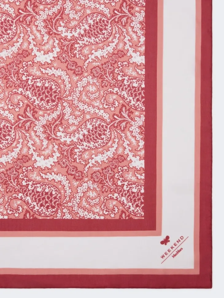 Modal and silk maxi square - SALMON
