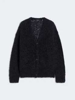 Mohair cardigan - BLACK