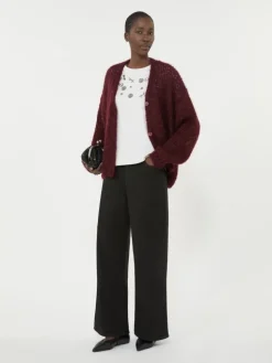 Mohair cardigan - BORDEAUX