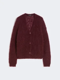 Mohair cardigan - BORDEAUX