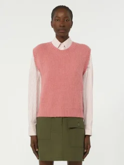 Mohair-blend gilet - ANTIQUE ROSE