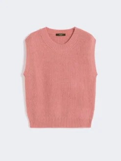 Mohair-blend gilet - ANTIQUE ROSE