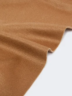 Monogram-embroidered cashmere stole - BEIGE