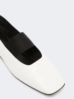 Nappa leather ballet flats - IVORY