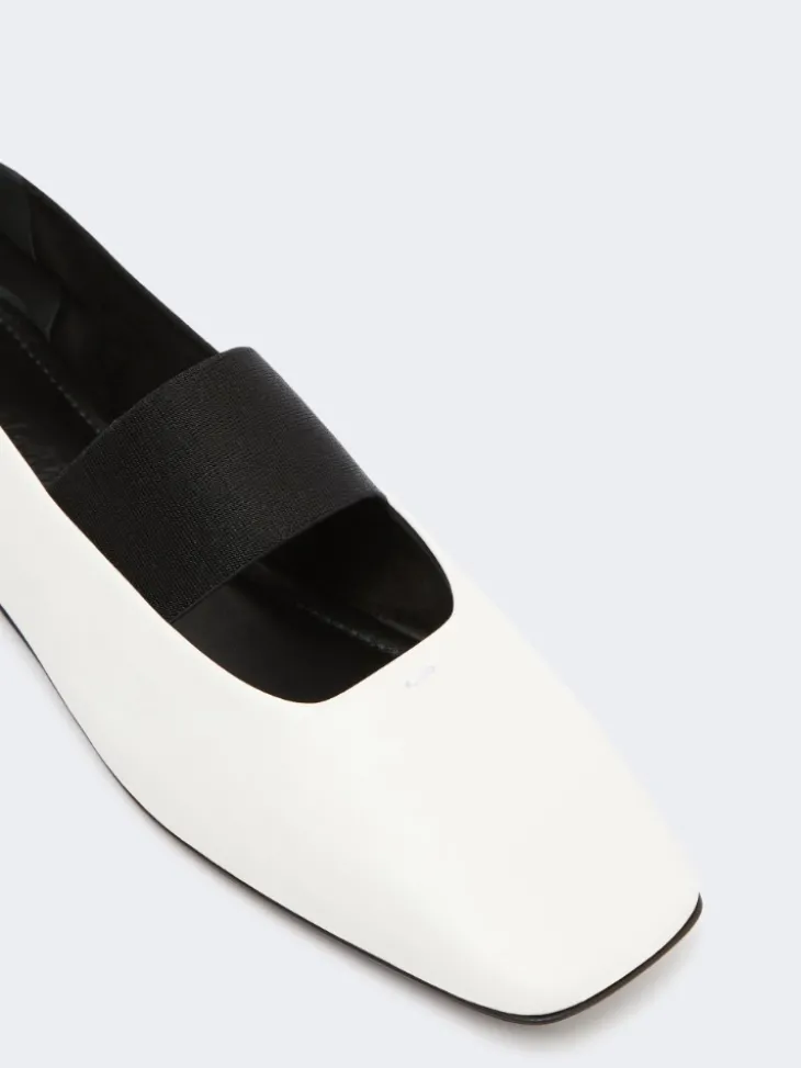 Nappa leather ballet flats - IVORY