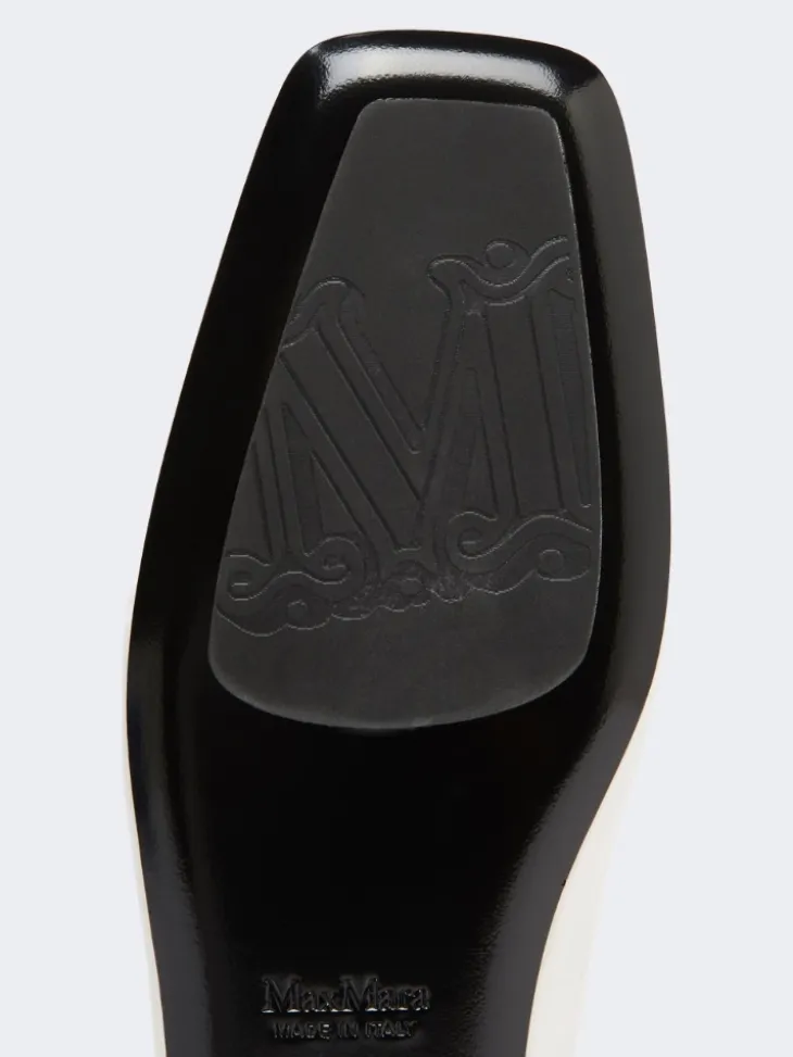Nappa leather ballet flats - IVORY