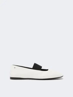 Nappa leather ballet flats - IVORY