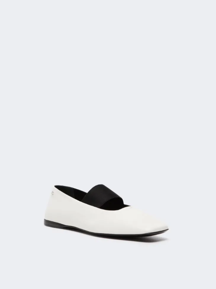 Nappa leather ballet flats - IVORY