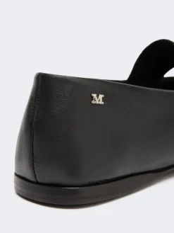 Nappa leather ballet flats - BLACK