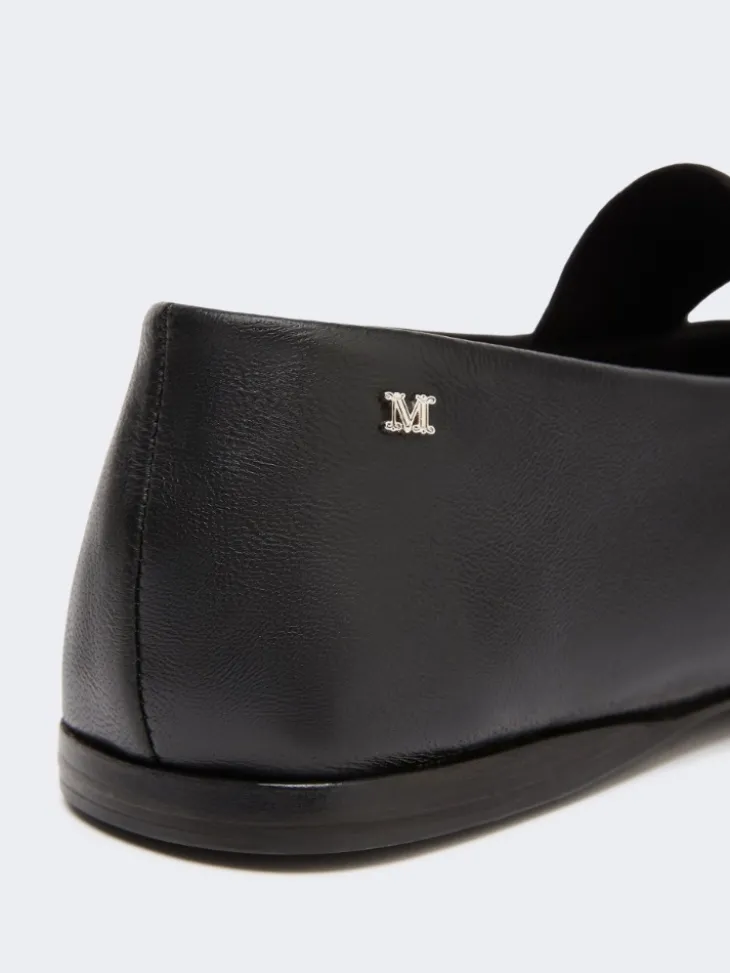 Nappa leather ballet flats - BLACK