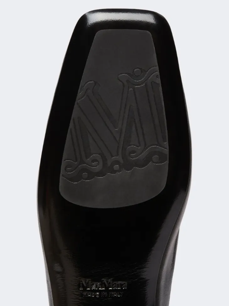 Nappa leather ballet flats - BLACK