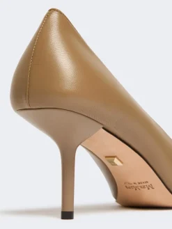 Nappa leather court shoes - MUD