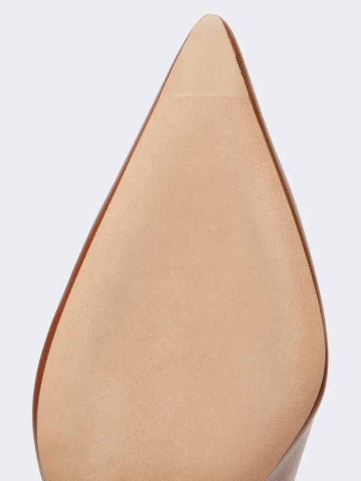 Nappa leather court shoes - TOBACCO