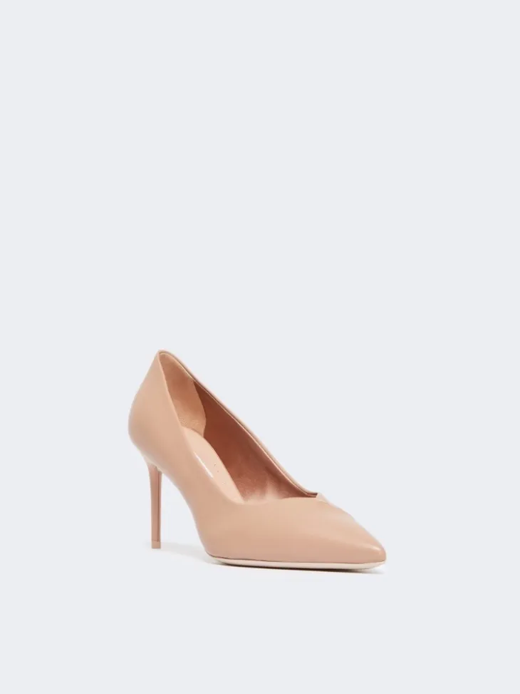 Nappa leather court shoes - POWDER