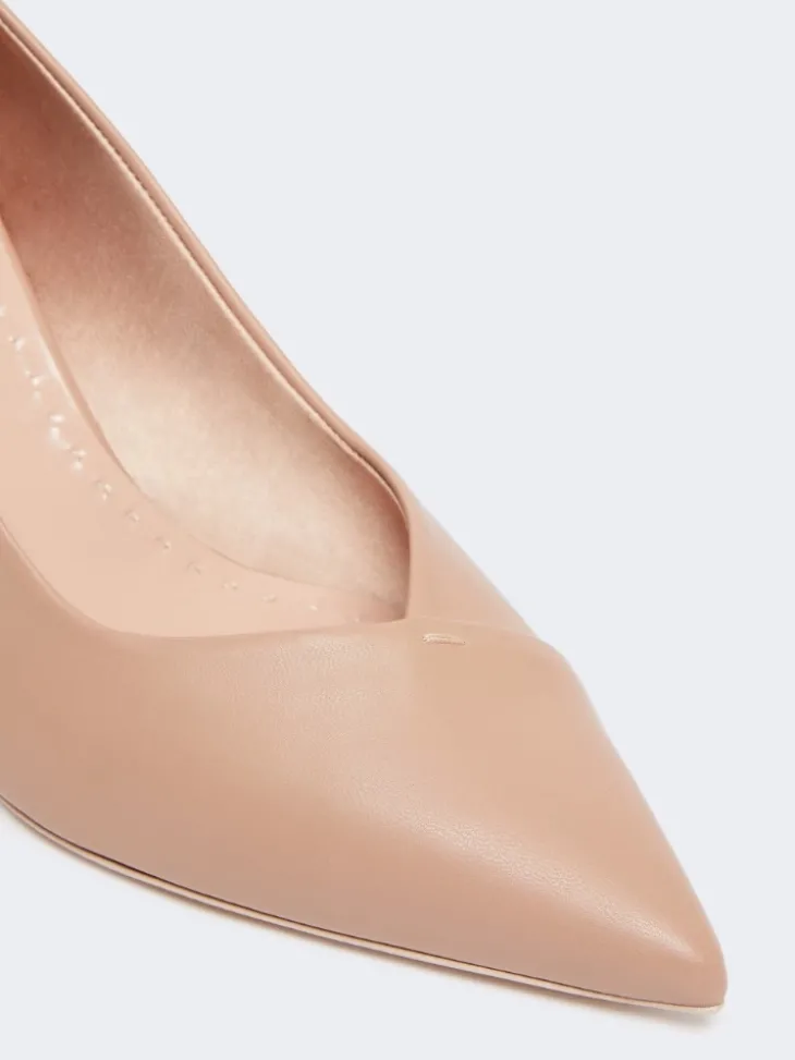 Nappa leather court shoes - POWDER