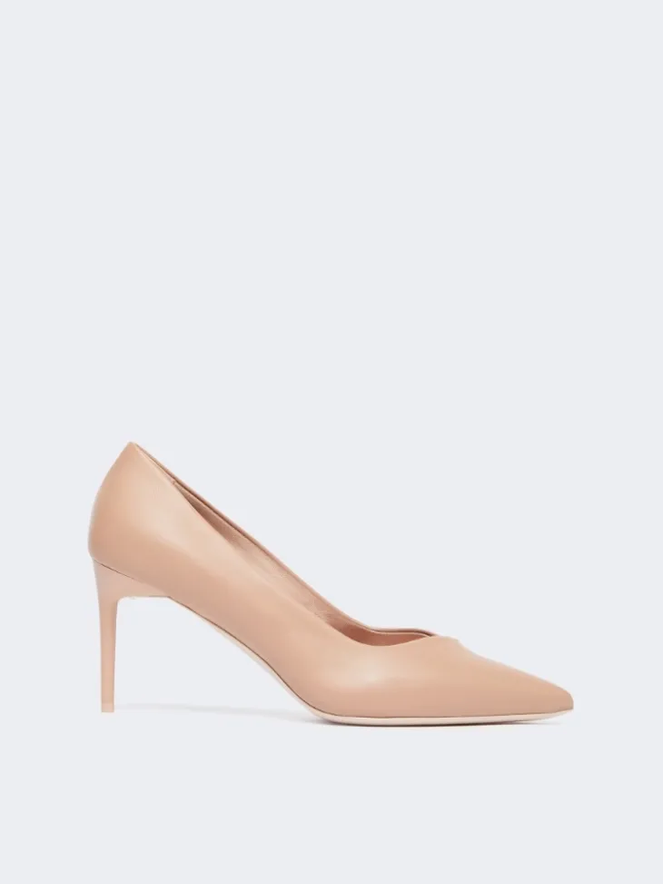 Nappa leather court shoes - POWDER