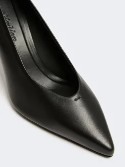 Nappa leather court shoes - BLACK