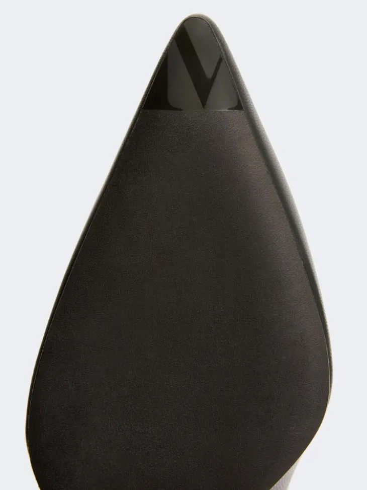 Nappa leather court shoes - BLACK