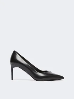 Nappa leather court shoes - BLACK