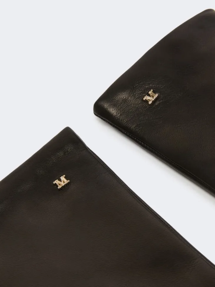 Nappa leather gloves - BLACK