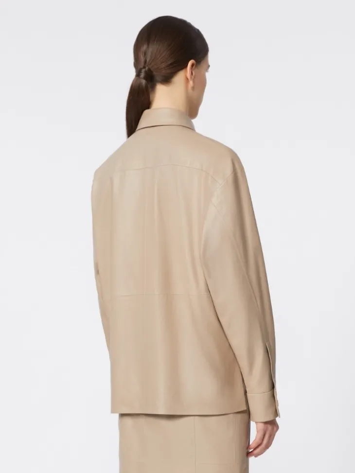 Nappa leather jacket - SAND
