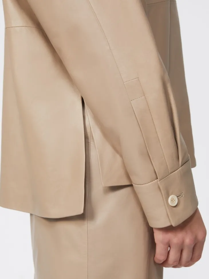 Nappa leather jacket - SAND